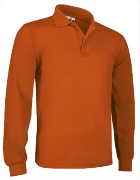 Polo manches longues - Homme - réf PREDATOR - orange 